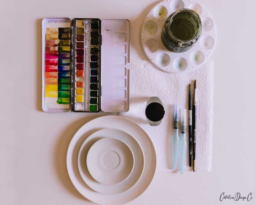 Watercolor supplies