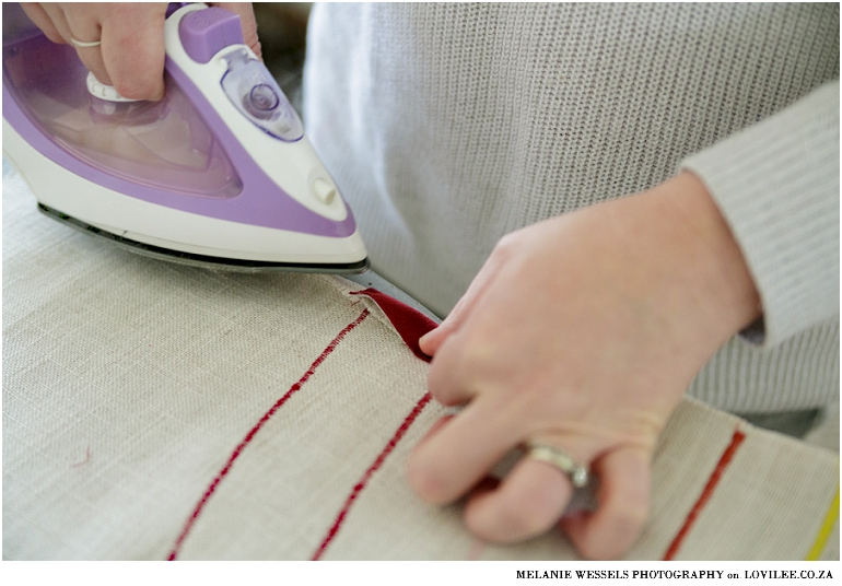 Adding a zipper to a pillow