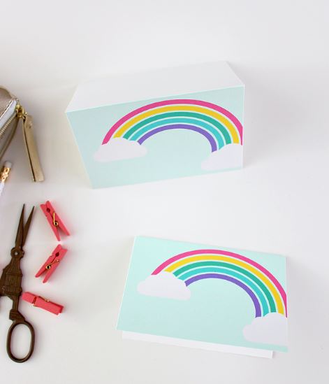 Free Rainbow greeting card by white house crafts