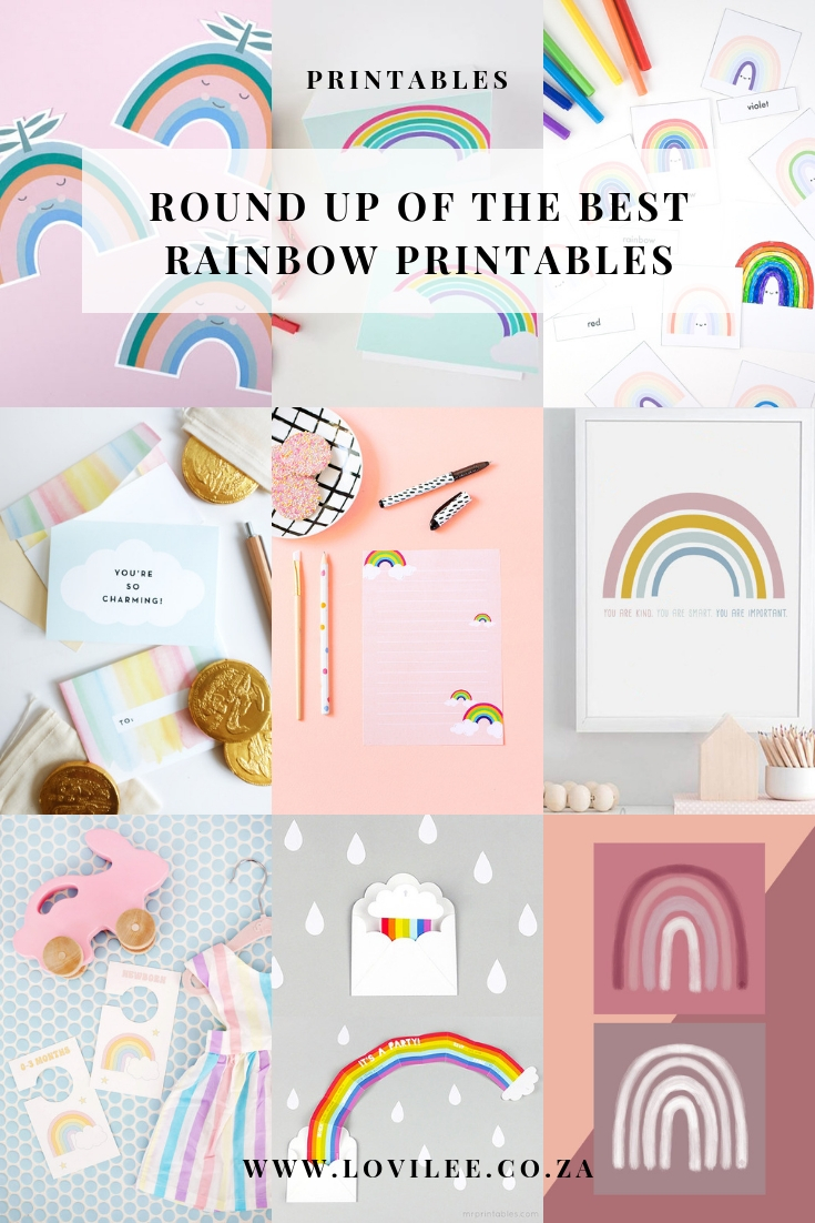 Round up of the best free rainbow printables