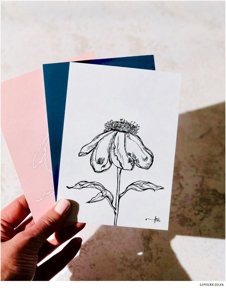 Floral postcard printables by Frei Design Studio