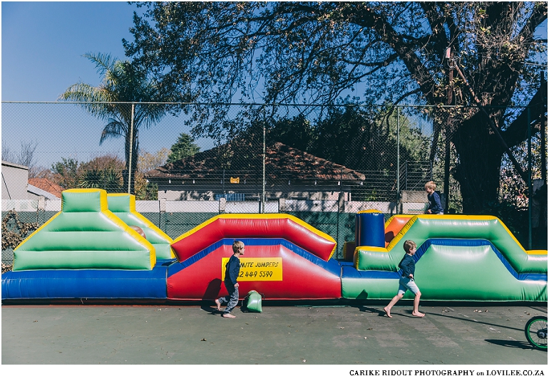 Jumping castle at kids party