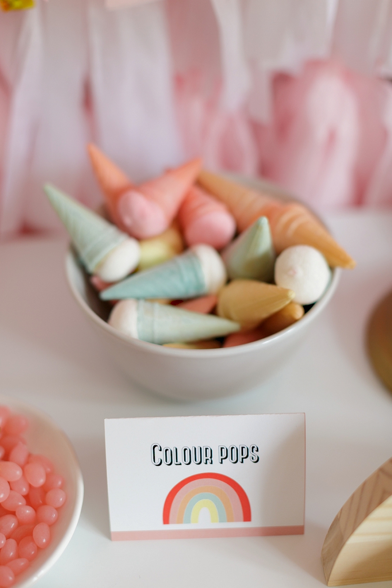 Rainbow Party candy table