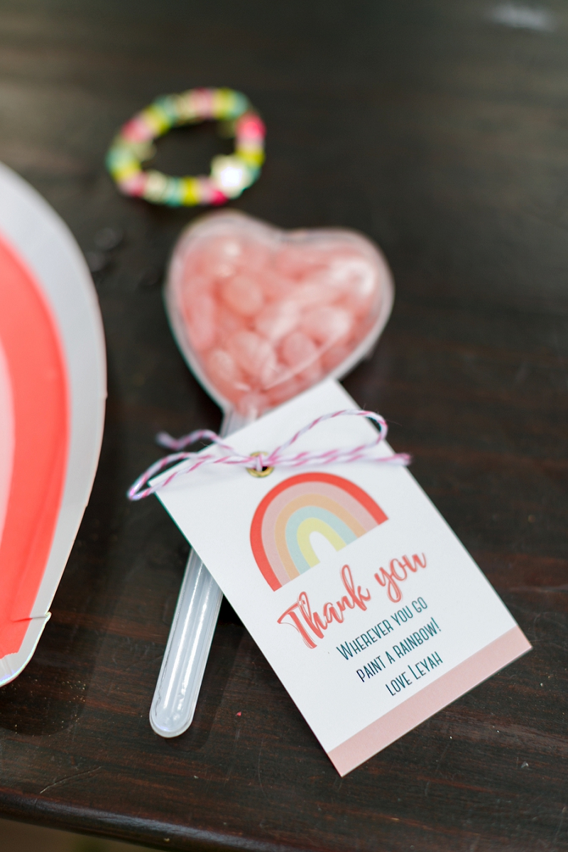 Rainbow thank you tags by Match Set Love via Etsy