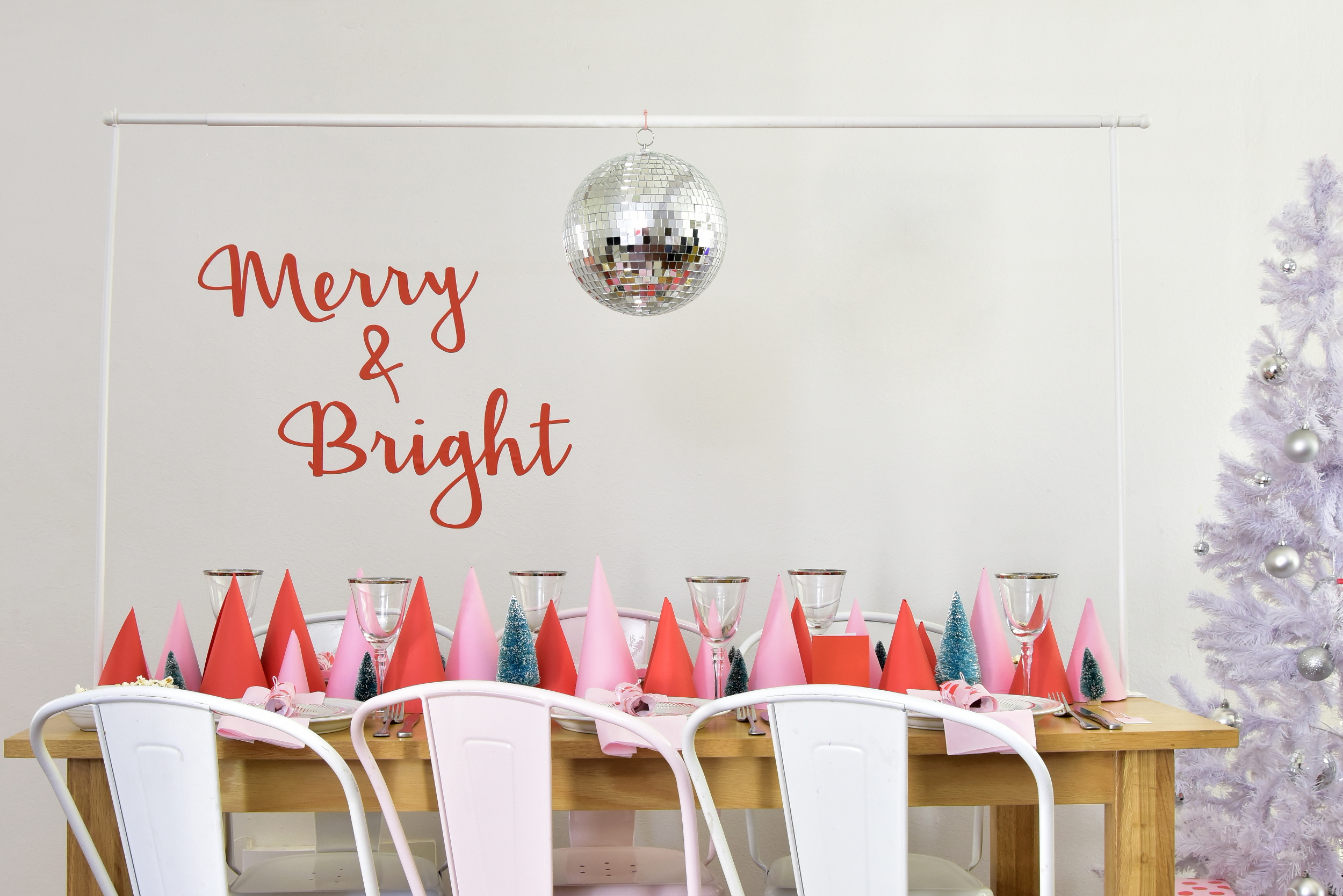 Merry and Bright Christmas decorations on a budget