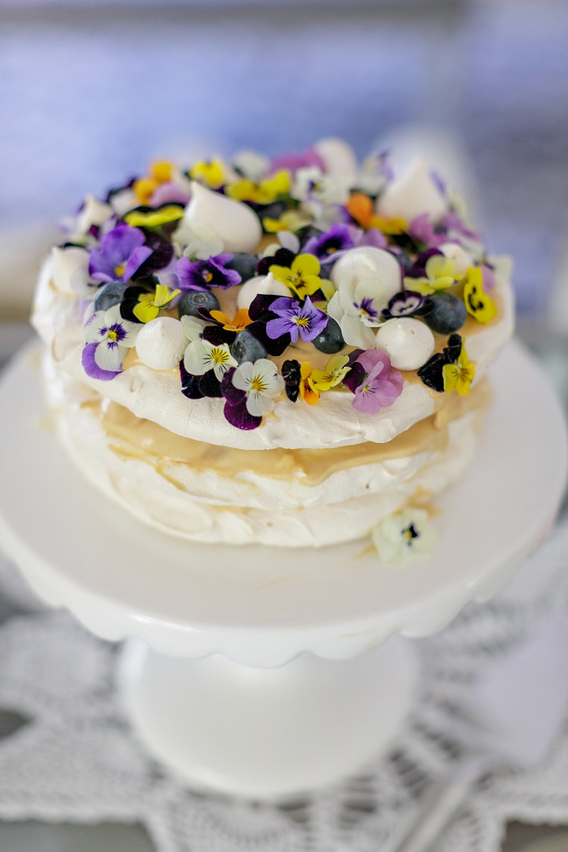 DIY pavlova kit from Gonk Industries with edible flowers