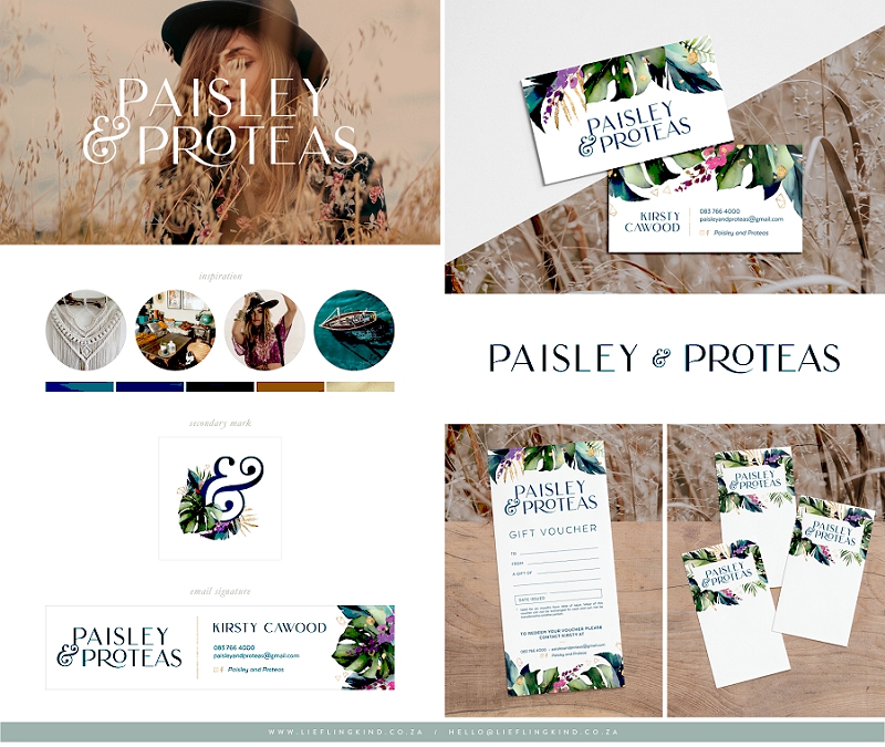 Paisley and Proteas corporate Identity by Lieflingkind Design