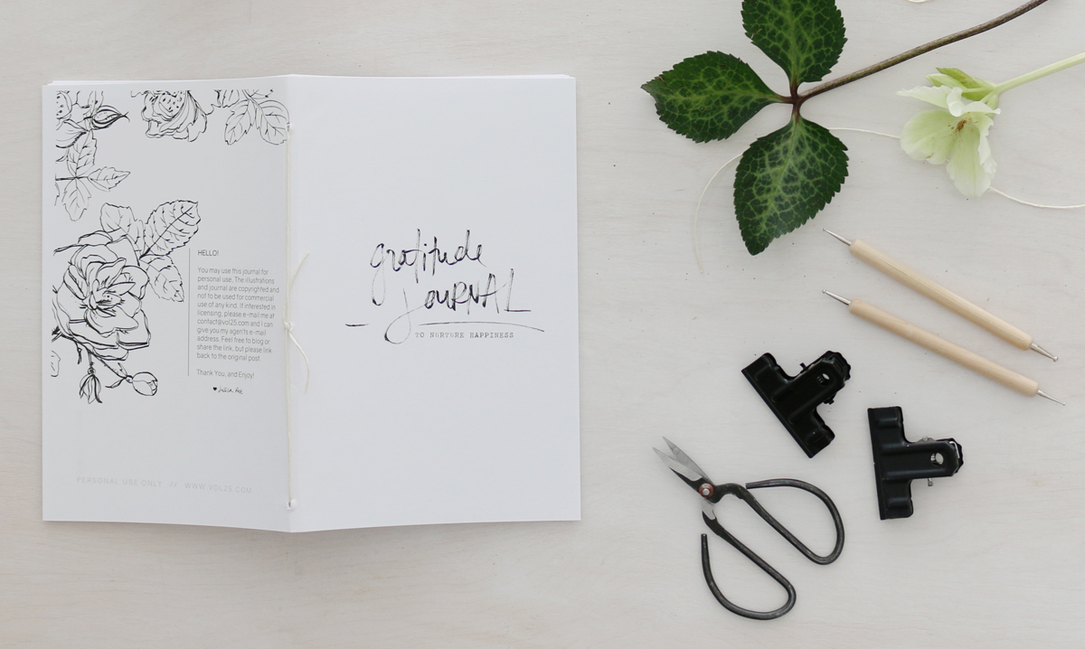 Gratitude Journal - a free printable by vol25