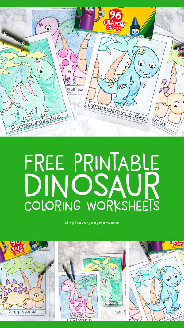 5 Free Printable Dinosaur Coloring Pages For Kindergarten