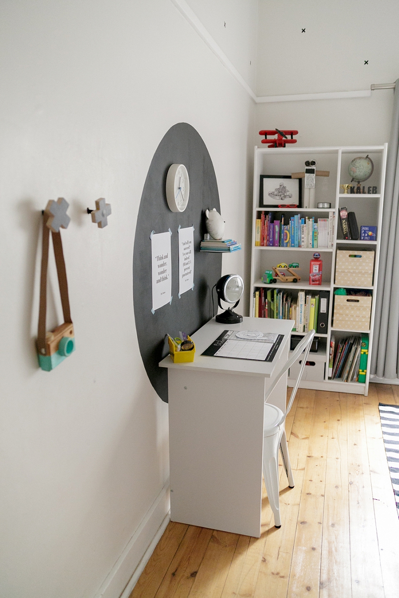 Bunk Beds in a kids monochrome room