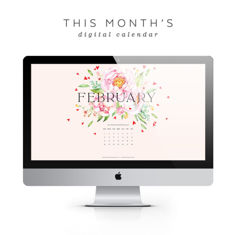 Fall in love with your Free February 2021 Desktop Calendar | Lovilee ...