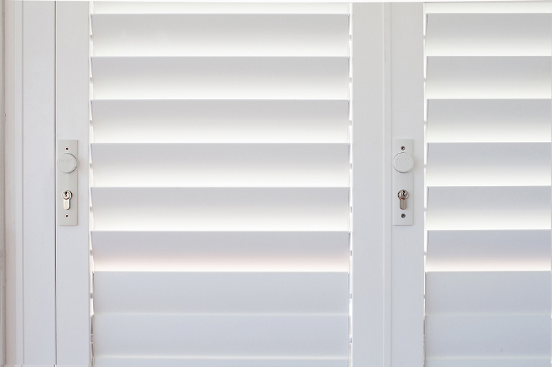 Taylor Blinds & Shutters - White Shutterguard Security Shutters