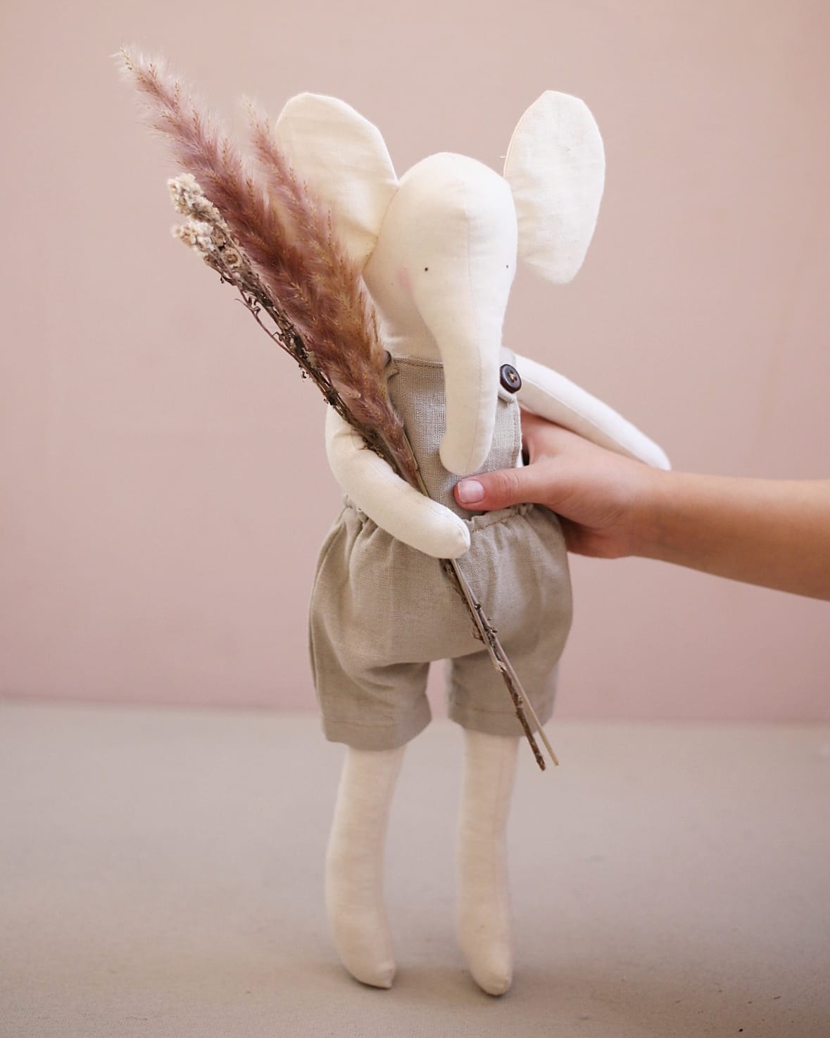 Elephant heirloom doll by Charlie Loves Studio