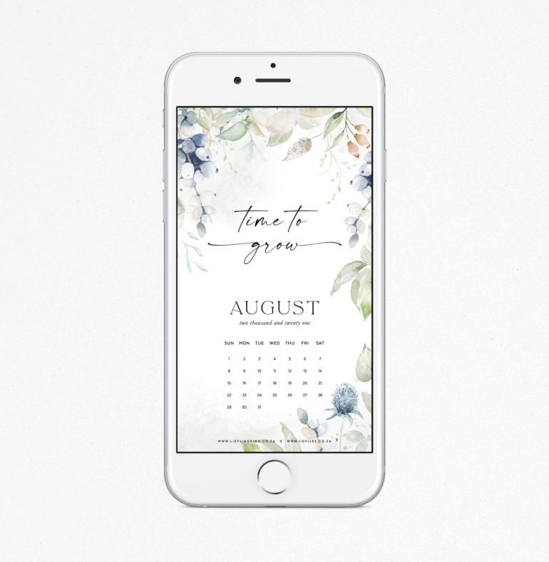 Free Desktop calendar download August2021