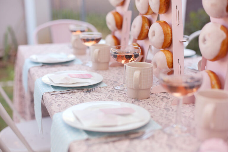 Doughnut Party tablescape