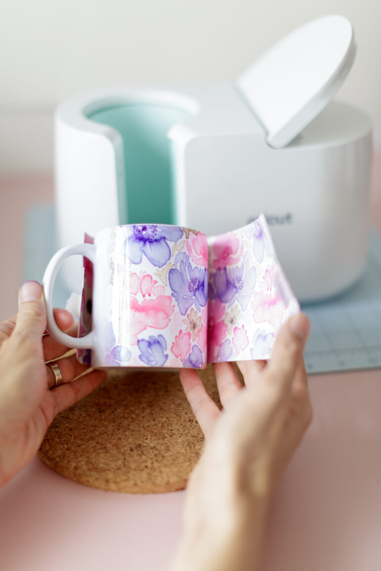 Cricut Mug Press DIY watercolour mugs