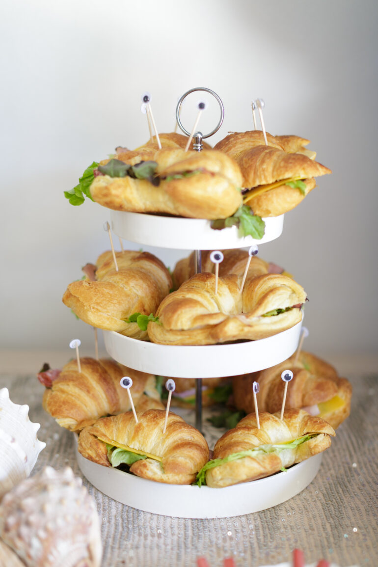 Crab Croissants for mermaid Party food