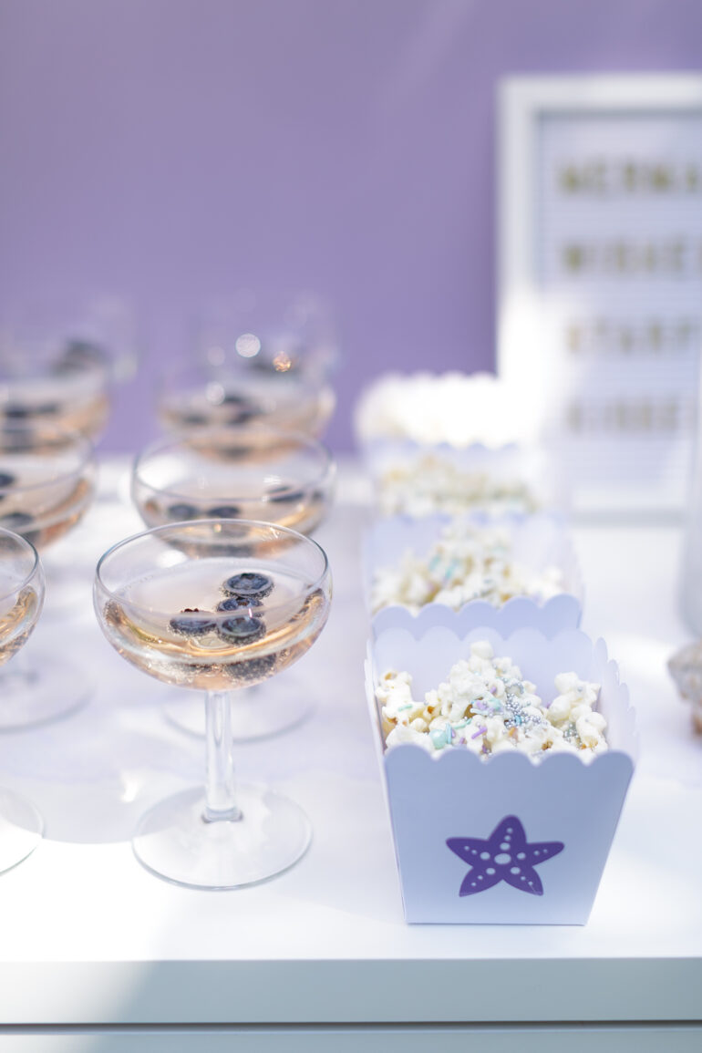 Welcome drinks at a mermaid Party