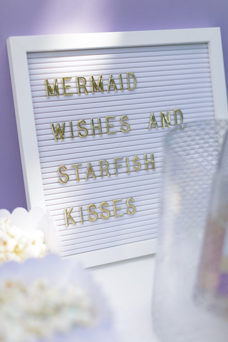 Welcome drinks at a mermaid Party