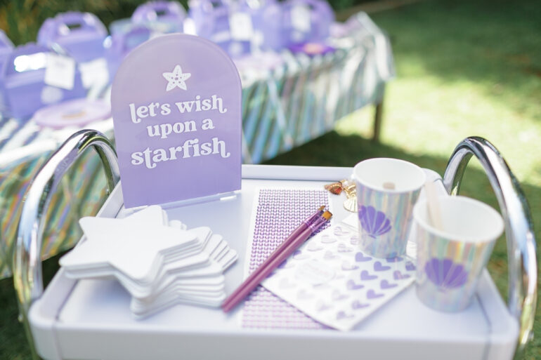 A Starfish Craft for Each Guest - Mermaid Party ideas for a 7 year old