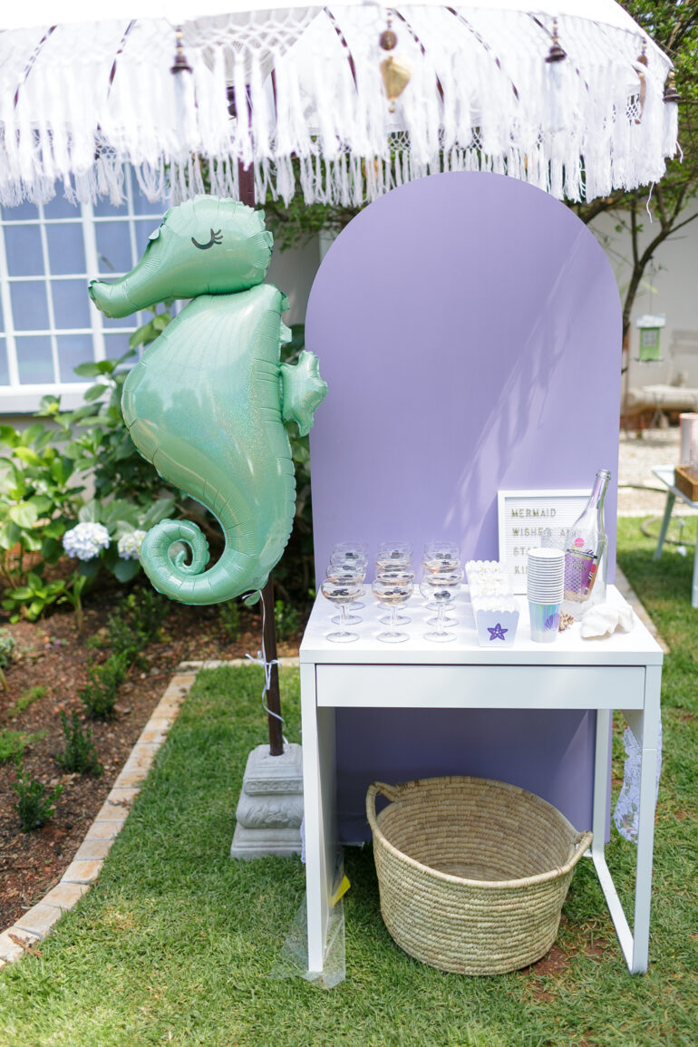 Welcome drinks at a mermaid Party