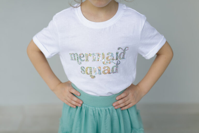 Cricut HTV shirt - Mermaid Party